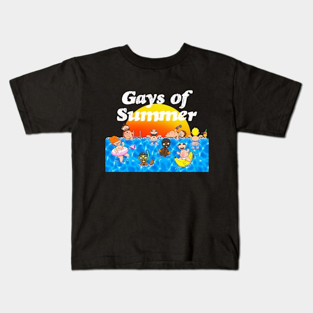 Gays of Summer Kids T-Shirt by LoveBurty